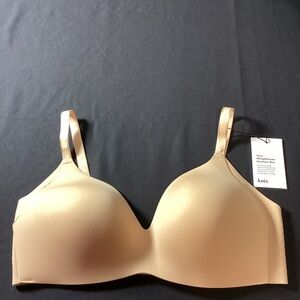 Knix WingWoman Contour Bra SZ 5 Wireless Foam Cup Side Coverage Warm Sand NEW